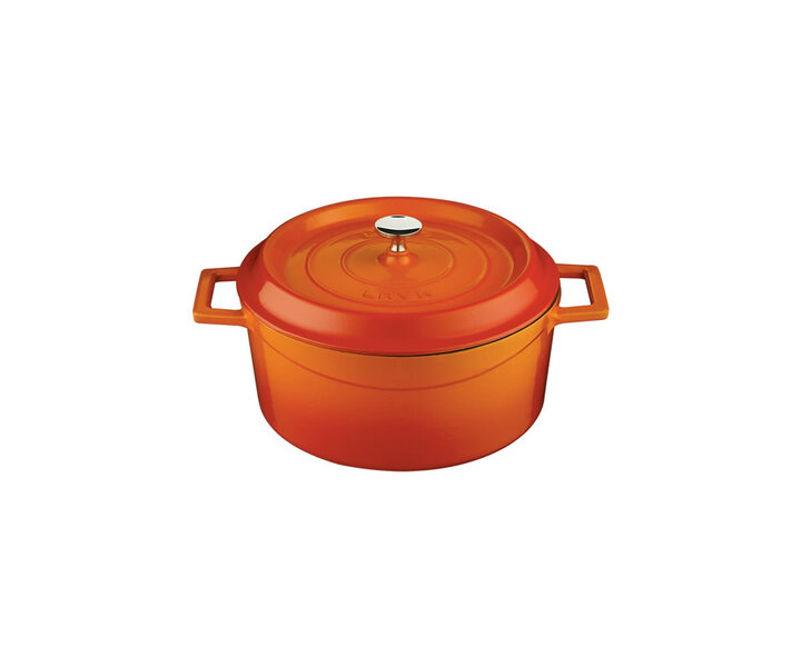 LAVA CAST IRON Mini cocotte orange 10 cm avec couvercle