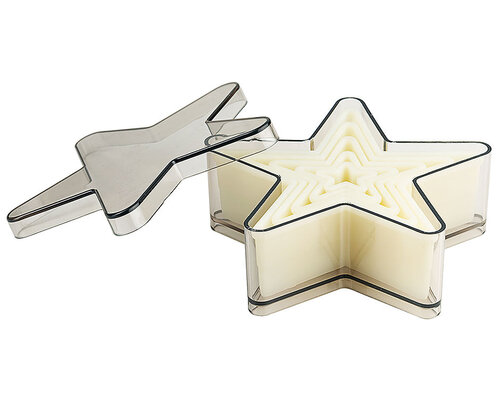 M & T  Set with 5 " star "  pastry / aspic cutters