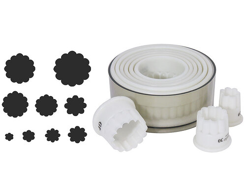 M&T Set met 9 gekartelde ronde uitsteekvormen