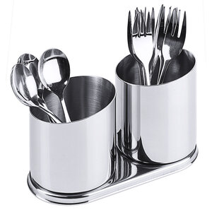 M & T  Spoon - &  flatware holder tray with 2 fixed containers