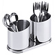M&T Spoon - &  flatware holder tray with 2 fixed containers