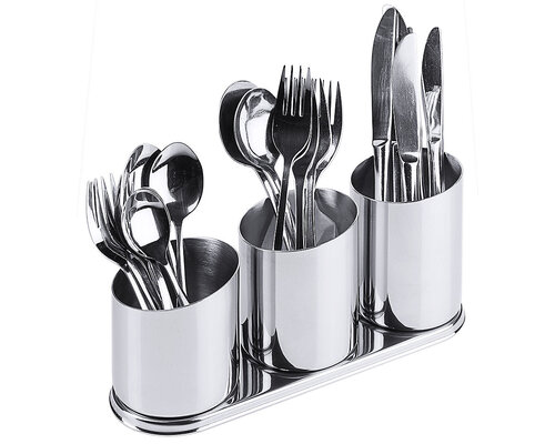 M&T Spoon - &  flatware holder tray with 3 fixed containers