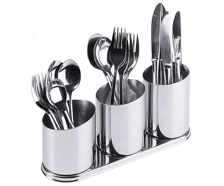 M&T Spoon - &  flatware holder tray with 3 fixed containers