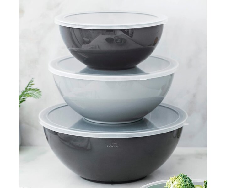 LACOR Set of 6 food bowls with lid