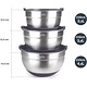 LACOR Ensemble de 3 pcs de bol de cuisine  avec couvercle