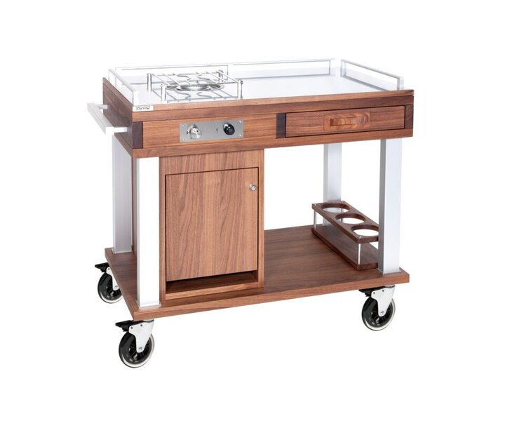 ZEPé Chariot à flamber avec réchaud à gaz " Nature "