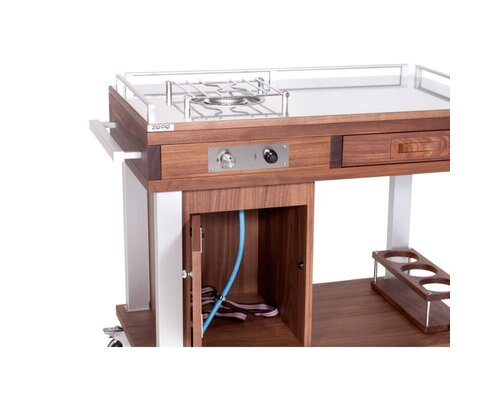 ZEPé Flambé trolley with one gaz stove  " Nature "