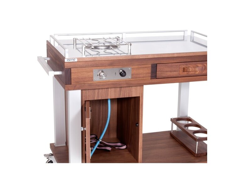 ZEPé Flambé trolley with one gaz stove  " Nature "