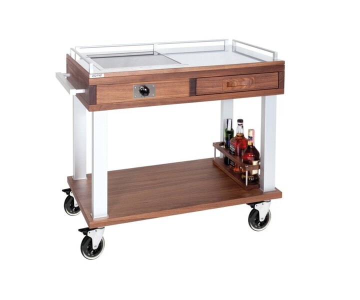 ZEPé Flambé trolley with one induction stove " Nature "