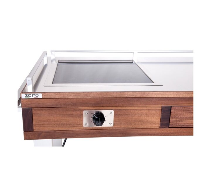 ZEPé Flambé trolley with one induction stove " Nature "