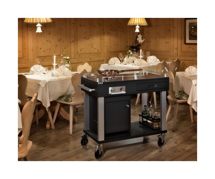 ZEPé Flambé trolley with one gaz stove