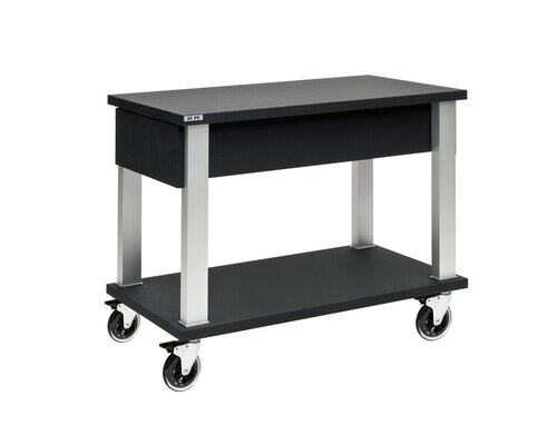 ZEPé Serving trolley black with 2 lateral flatware drawners