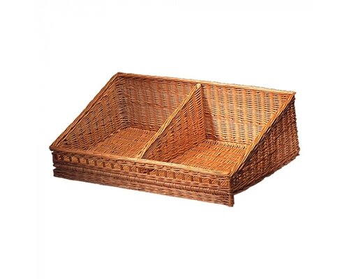 M&T Bread- & buffet wicker basket rectangular with compartment