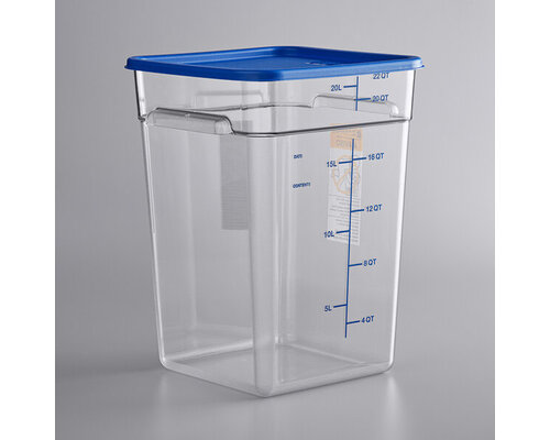 CAMBRO  Food container polycarbonate Camsquare®  17 liter blue lid included