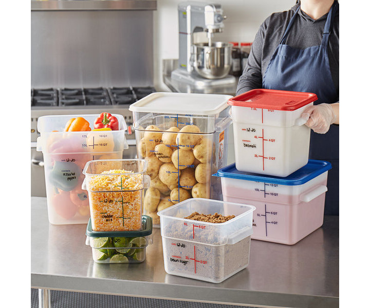 CAMBRO  Food container polycarbonate Camsquare®  17 liter blue lid included