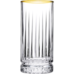 PASABAHCE Highball glass 28 cl " Elysia " with golden rim