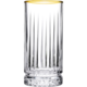 PASABAHCE Longdrink glas  28 cl " Elysia " met gouden rand