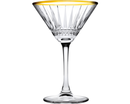 PASABAHCE Verre à Martini cocktail 22 cl " Elysia " avec bord doré