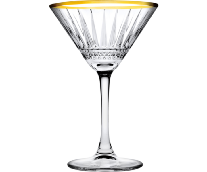 PASABAHCE Martini - cocktail glass  22 cl " Elysia " with golden rim
