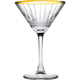PASABAHCE Martini - cocktail glass  22 cl " Elysia " with golden rim