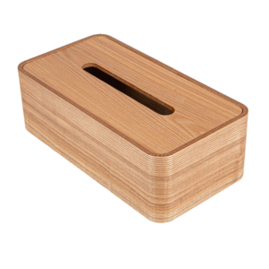 M&T Tissue box holder rectangular model natural wood " Pure Nature "