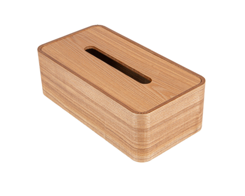 M&T Tissue box holder rectangular model natural wood " Pure Nature "