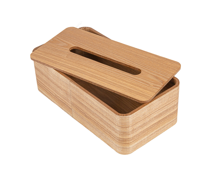 M&T Distributeur à mouchoirs modèle rectangulaire en bois naturel  " Pure Nature "