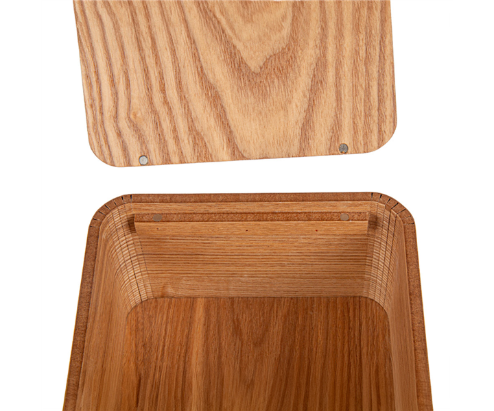 M&T Tissue houder rechthoekig model naturel hout " Pure Nature "