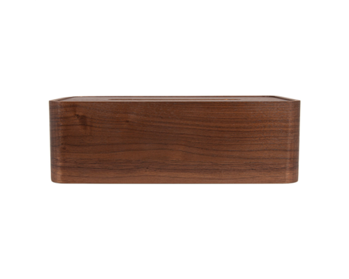 M&T Distributeur à mouchoirs modèle rectangulaire en bois foncé  " Pure Nature "