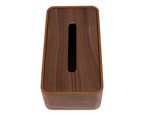 M&T Tissue box holder rectangular model dark wood " Pure Nature "