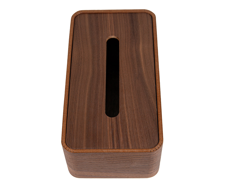 M&T Distributeur à mouchoirs modèle rectangulaire en bois foncé  " Pure Nature "