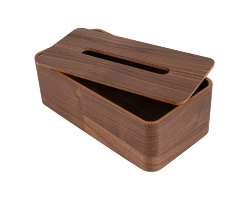 M&T Tissue box houder rechthoekig model donker hout " Pure Nature "