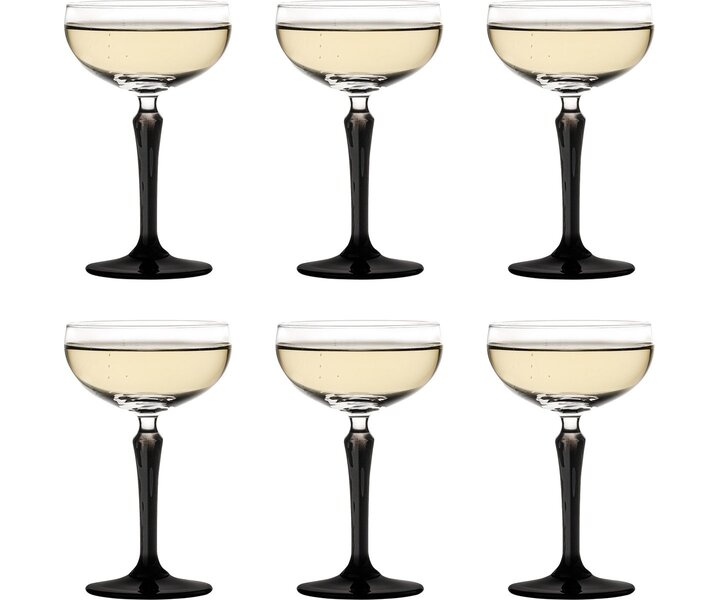 ONIS Glassware Coupe  à champagne & cocktail 24,5 cl SPKSY avec pied noir