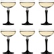 ONIS Glassware Champagne & cocktai saucer 24,5 cl SPKSY with black stem