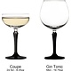 ONIS Glassware Champagne & cocktai saucer 24,5 cl SPKSY with black stem