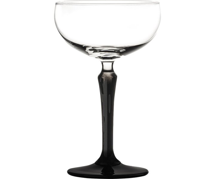 ONIS Glassware Champagne & cocktai saucer 24,5 cl SPKSY with black stem