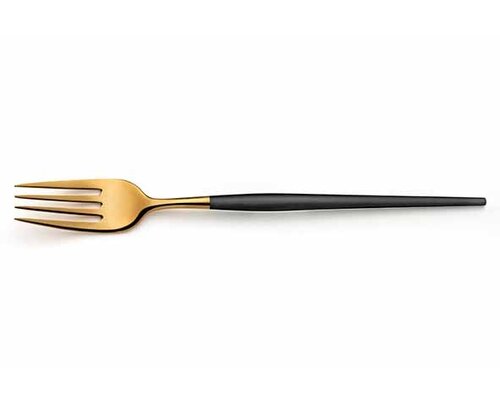 AMEFA Table fork " Soprano " black& gold PVD