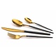 AMEFA Table fork " Soprano " black& gold PVD