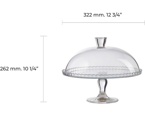 M&T Présentoir à dessert & patisserie avec cloche