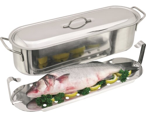 M & T  Fish kettle stainless steel 50 x 17 cm