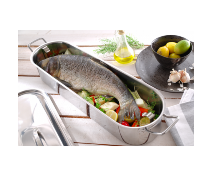 M&T Fish kettle stainless steel 60 x 19  cm