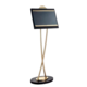 M & T  Menu stand DIN A3 with built-in base. Black / Gold brass