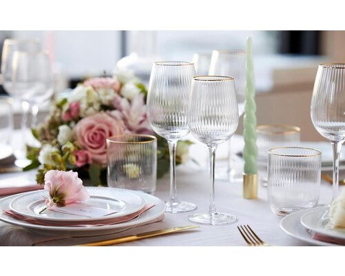 LYNGBY Verre à vin 30 cl   " Palermo Gold "