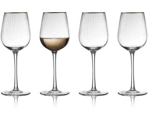 LYNGBY Verre à vin 30 cl   " Palermo Gold "