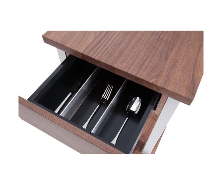 ZEPé Serving trolley  " Nature "  with 2 drawers for flatware