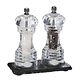 M&T Pepper- and salt mill  with black natural slate tray