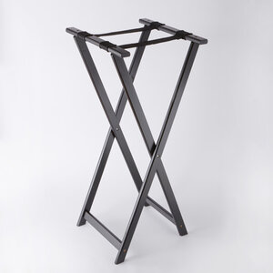 M & T  Tray stand black lacquered wood