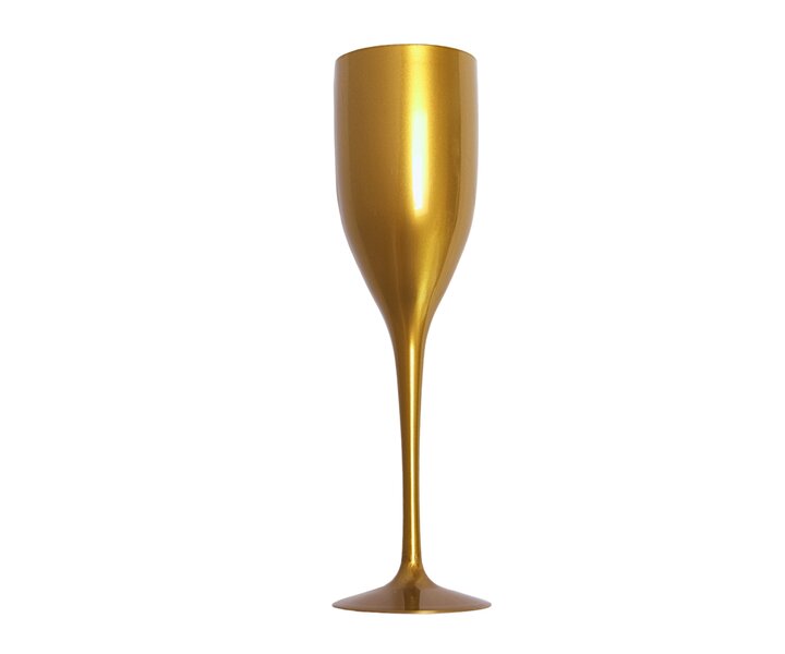 M&T Flûte à champagne réutilisable 150 ml  - Dorée