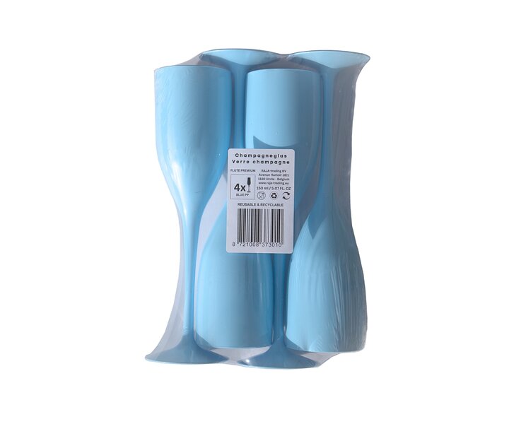 M&T Reusable champagne flute 150 ml  - Blue