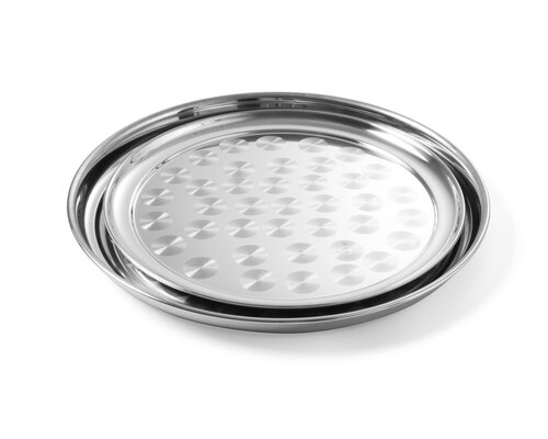 M&T Plateau de service rond en inoxydable   ⌀ 400 x (H)19 mm
